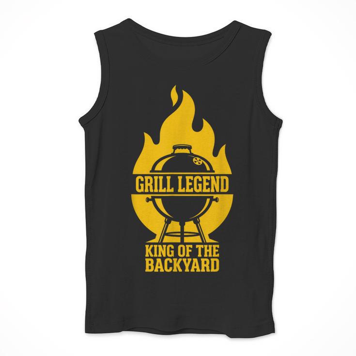 Grill Legend King Of The Backyard BBQ Dad Humor Chef Men Tank Top Grill Legend King Of The Backyard BBQ Dad Humor Chef Men Tank Top