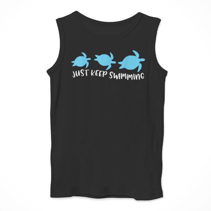 Just Keep Swimming Sea Turtle Swimmer Swim Team Coach Men Tank Top Just Keep Swimming Sea Turtle Swimmer Swim Team Coach Men Tank Top