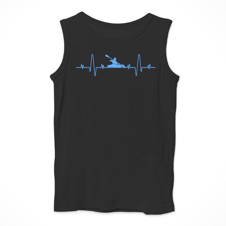 Kayaking Heartbeat Shirt Cool Canoe Boating Kayaks Men Tank Top