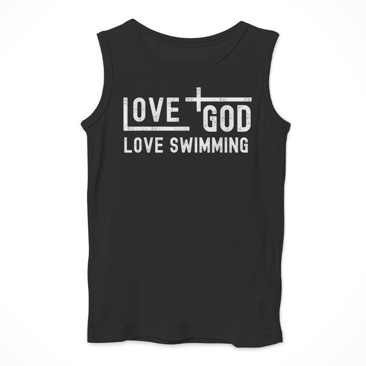 Love God Love Swimming Swim With Jesus For Christian Athlete Men Tank Top Love God Love Swimming Swim With Jesus For Christian Athlete Men Tank Top