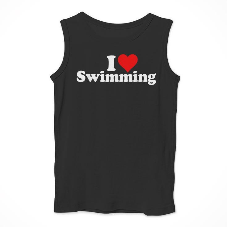 I LOVE HEART SWIMMING Men Tank Top
