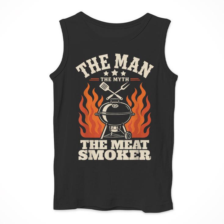 Man Myth Meat Smoker Legend BBQ Dad Men Tank Top