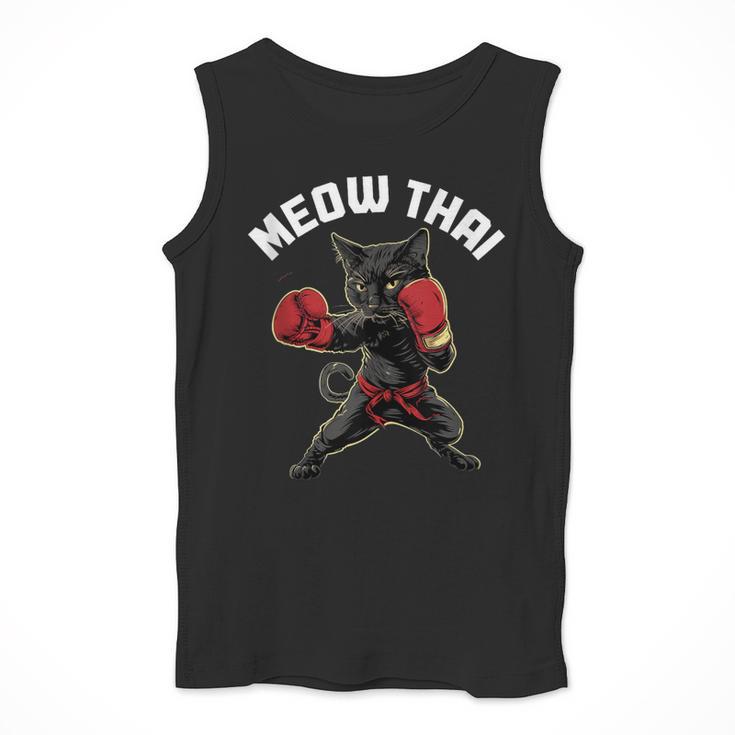 Meow Thai Muay Thai Boxing Cat Martial Arts MMA Boxer Men Tank Top