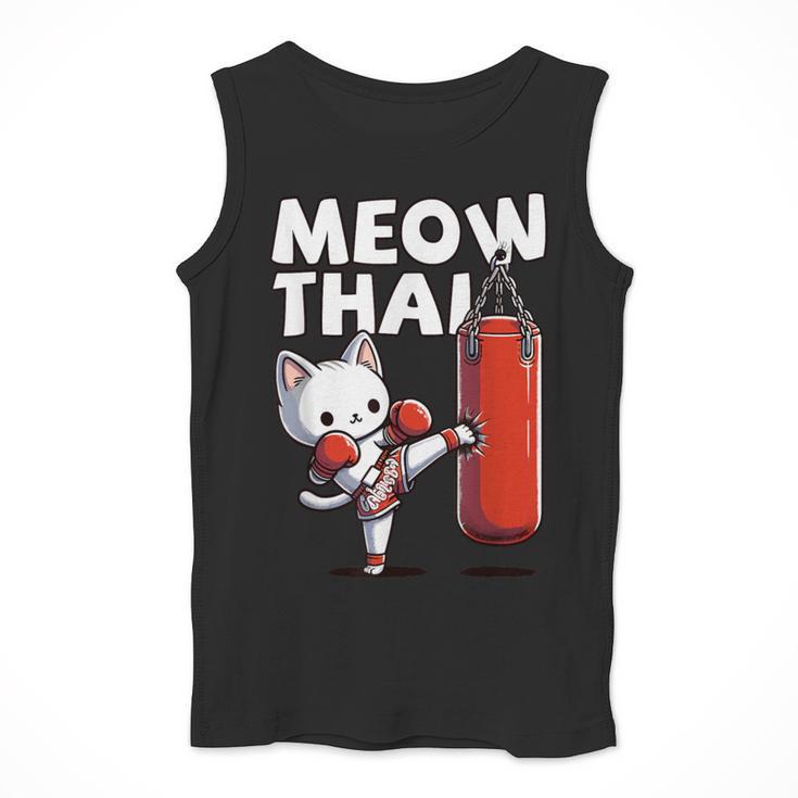Muay Thai Cat Meow Thai Thai Boxing For Youth Muay Thai Men Tank Top Muay Thai Cat Meow Thai Thai Boxing For Youth Muay Thai Men Tank Top