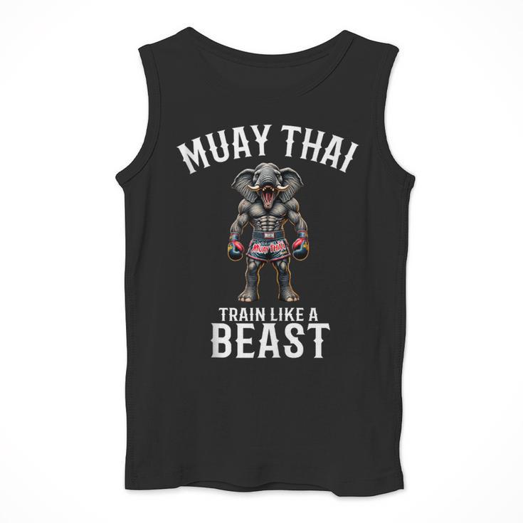 Muay Thai Elephant Kickboxing And Elephant Thai Men Tank Top
