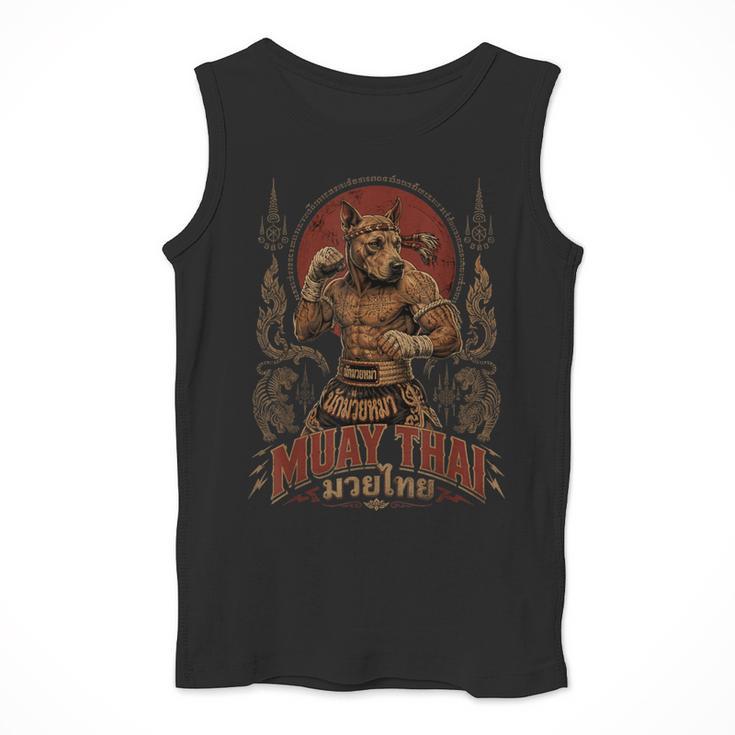 Muay Thai Roots Vintage Thai Boxing Fighter Thailand Dog Men Tank Top