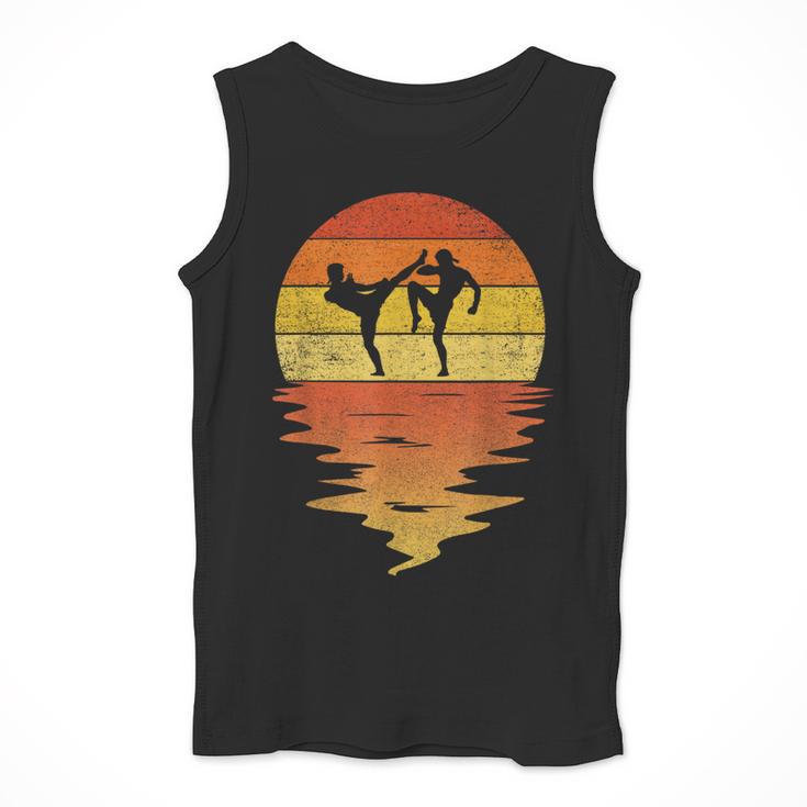 Muay Thai Shirt Retro Sunset 70s Vintage Muay Thai Men Tank Top