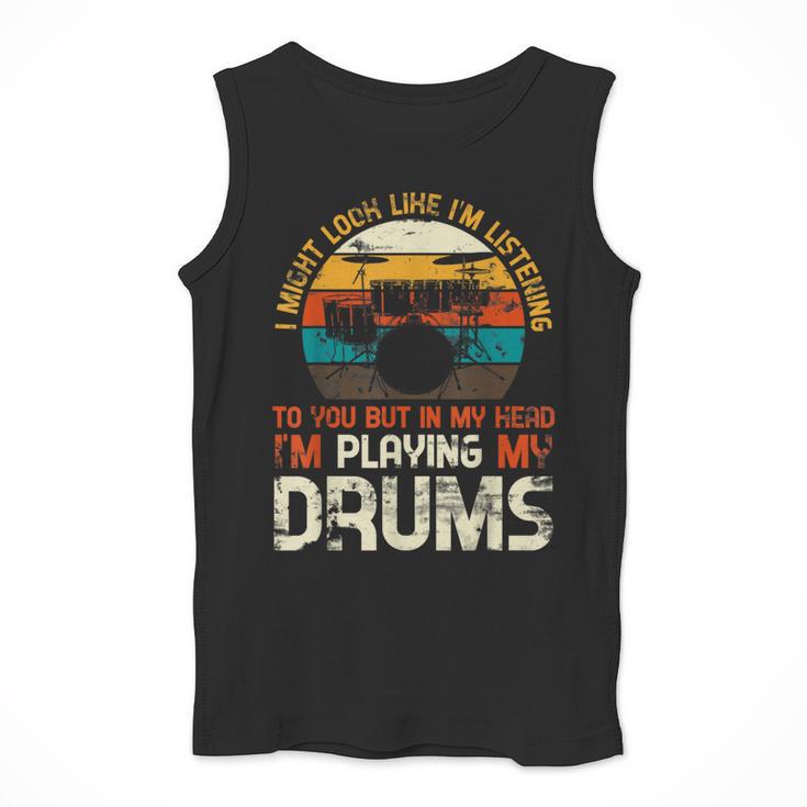 Musician Drummer Music Lover Drum Kit Men Tank Top