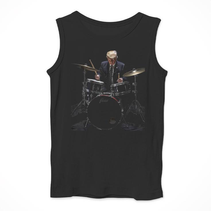 Percussion Player Drumset Retro Drum Kit Percussionist Trump Drummer Drums 2024 -Adults Men Tank Top Percussion Player Drumset Retro Drum Kit Percussionist Trump Drummer Drums 2024 -Adults Men Tank Top