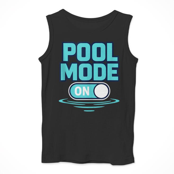 Pool Mode On Summer Swimming Vacation Men Tank Top Pool Mode On Summer Swimming Vacation Men Tank Top