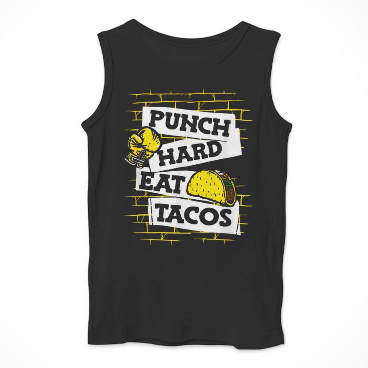 Punch Hard Eat Tacos Professional Boxer Muay Thai Boxing Men Tank Top