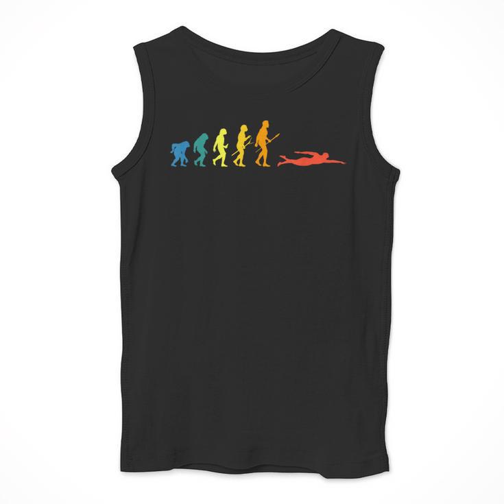 Retro Swimming Evolution For Swimmers Summer Water Lovers Men Tank Top Retro Swimming Evolution For Swimmers Summer Water Lovers Men Tank Top