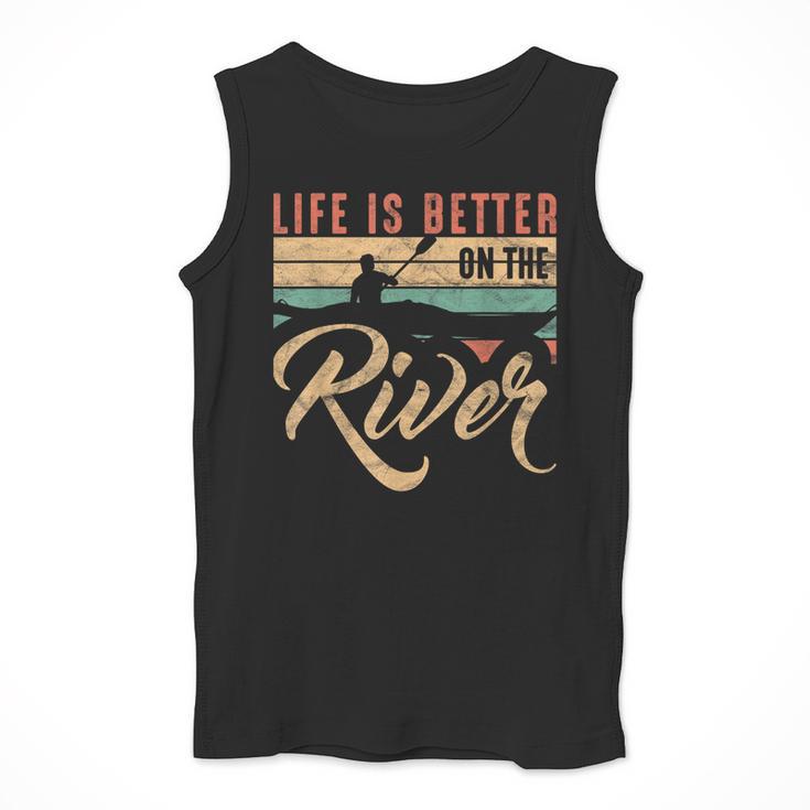 Rowing Canoe Kajak Life Is Better On The River Men Tank Top