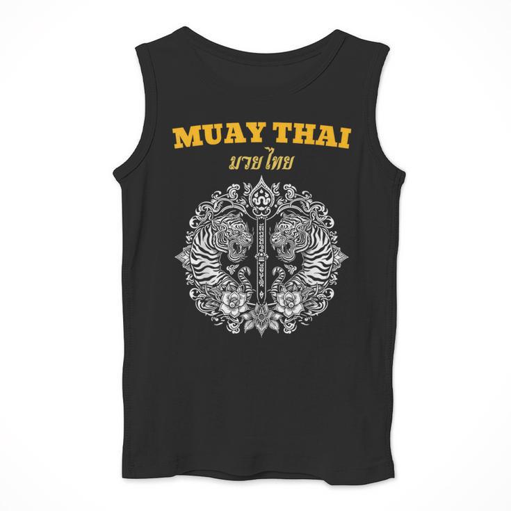 Sak Yant Muay Thai Art Tattoo Twin Tiger Kickboxing Thailand Men Tank Top Sak Yant Muay Thai Art Tattoo Twin Tiger Kickboxing Thailand Men Tank Top