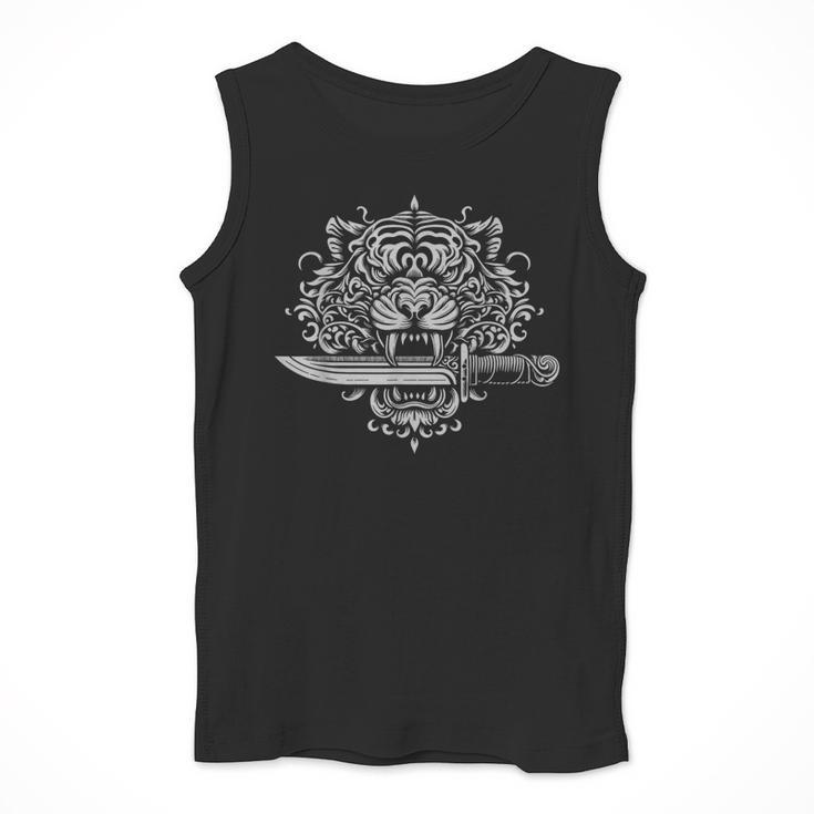 Sak Yant Muay Thai MMA Tattoo Tiger Head Knife Martial Art Men Tank Top Sak Yant Muay Thai MMA Tattoo Tiger Head Knife Martial Art Men Tank Top