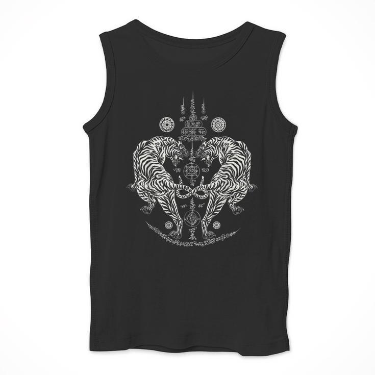 Sak Yant Thai Tattoo Twin Tiger For Muay Thai Fighter Boxing Men Tank Top Sak Yant Thai Tattoo Twin Tiger For Muay Thai Fighter Boxing Men Tank Top