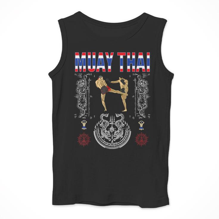 Sawadee Thai Traditional Sak Yant Thai Twin Tiger Muay Thai Men Tank Top