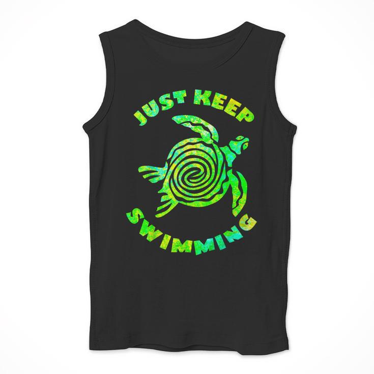Sea Turtle Just Keep Swimming Ocean Beach Vacation Men Tank Top Sea Turtle Just Keep Swimming Ocean Beach Vacation Men Tank Top