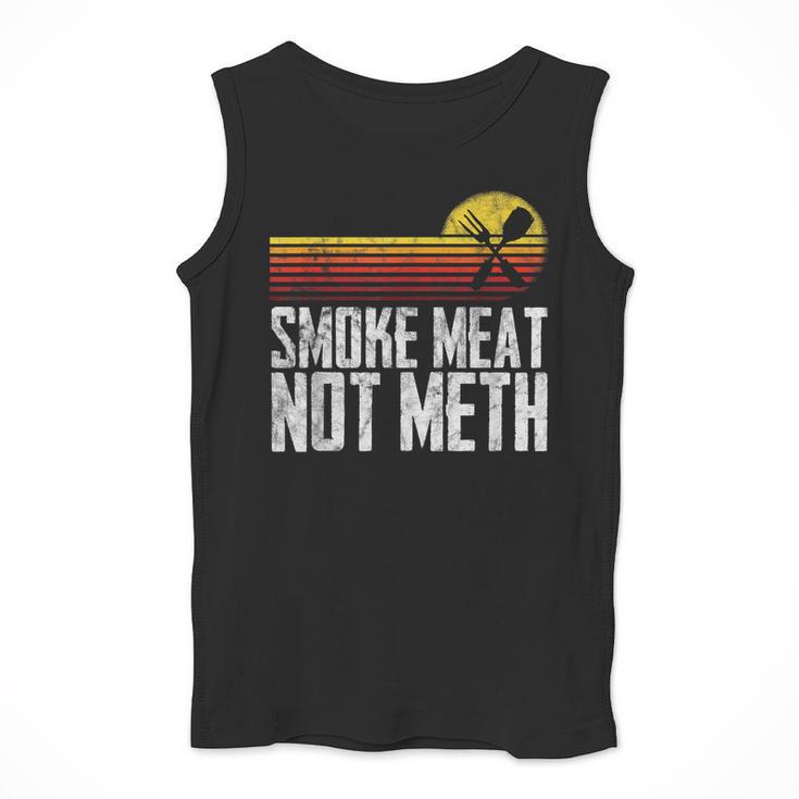 Smoke Meat Not Meth Grilled BBQ Dad Brisket Grilling Men Tank Top
