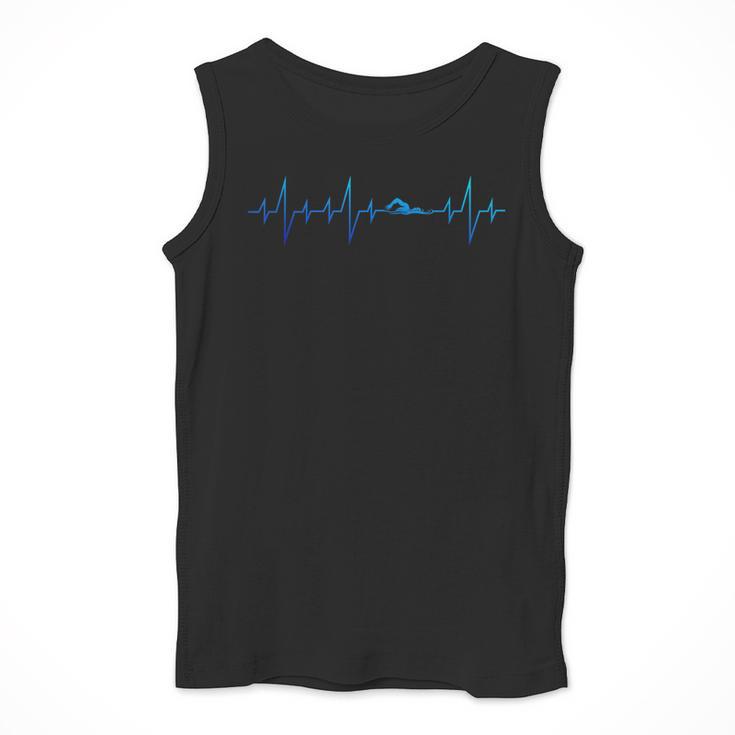 Sports Swimming Club Hobby Swimmer Heartbeat Swimming Men Tank Top Sports Swimming Club Hobby Swimmer Heartbeat Swimming Men Tank Top
