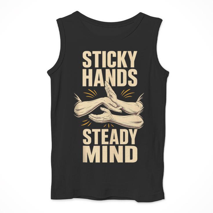 Sticky Hands Steady Mind Muay Thai Boxing Sleeveless Men Tank Top