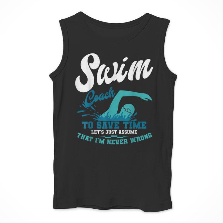 Swim Coach Swimming Lesson Sport Professional Instructor Men Tank Top