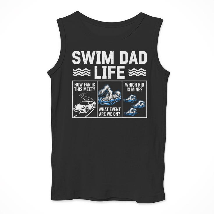 Swim Dad Life Swimmer Father's Day Swimming Daddy Men Tank Top