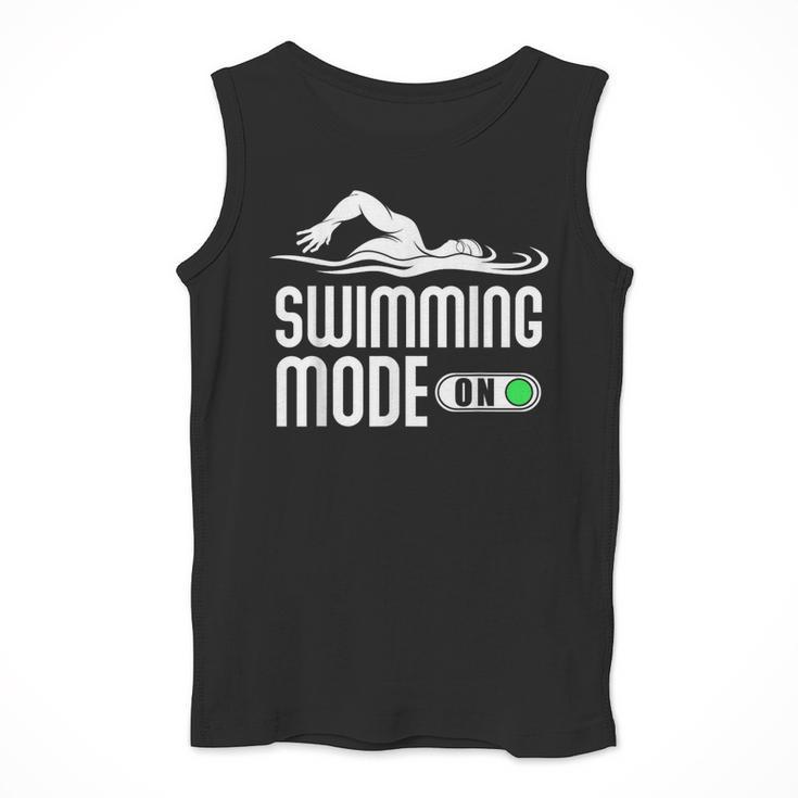 Swim Slogan Funny Swimming Mode On Swim Men Tank Top