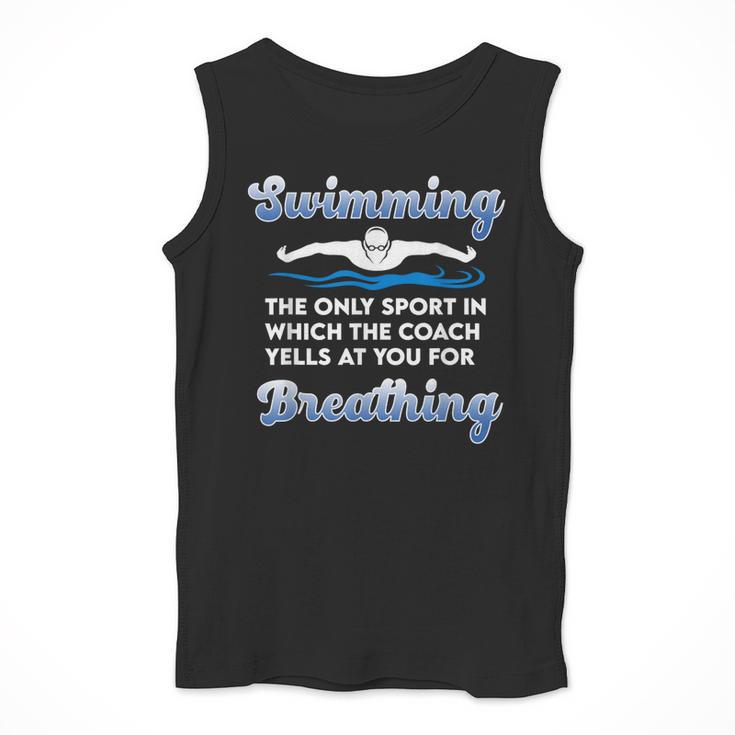 Swim Team Swimming Coach Quote Swim Breathing Joke Men Tank Top Swim Team Swimming Coach Quote Swim Breathing Joke Men Tank Top