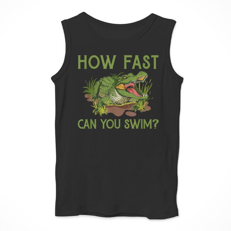 Swimmer Crocodile Swimming Humor How Fast You Can Swim Men Tank Top Swimmer Crocodile Swimming Humor How Fast You Can Swim Men Tank Top