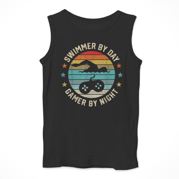 Swimmer By Day Gamer By Night Swimming Swim Lover Gaming Men Tank Top Swimmer By Day Gamer By Night Swimming Swim Lover Gaming Men Tank Top