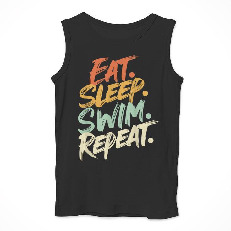 Swimmer Eat Sleep Swim Repeat I Swimming Men Tank Top