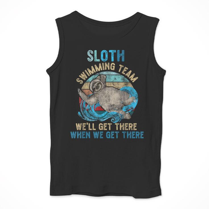 Swimmer Swim Sloth Swimming Team Retro Men Tank Top Swimmer Swim Sloth Swimming Team Retro Men Tank Top