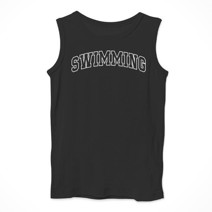 Swimming Athletic Lettering Swimmer Coach Men Tank Top Swimming Athletic Lettering Swimmer Coach Men Tank Top