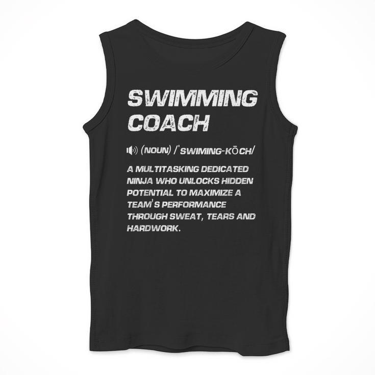 Swimming Coach Definition Swimming Instructor Men Tank Top Swimming Coach Definition Swimming Instructor Men Tank Top