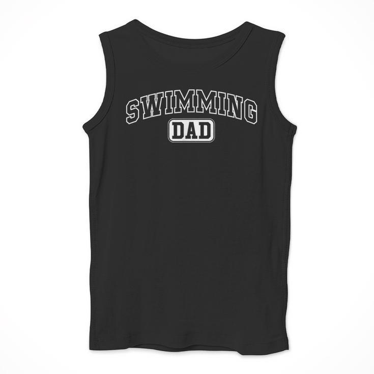 Swimming Dad Athletic Lettering Fathers Day Coach Men Tank Top Swimming Dad Athletic Lettering Fathers Day Coach Men Tank Top