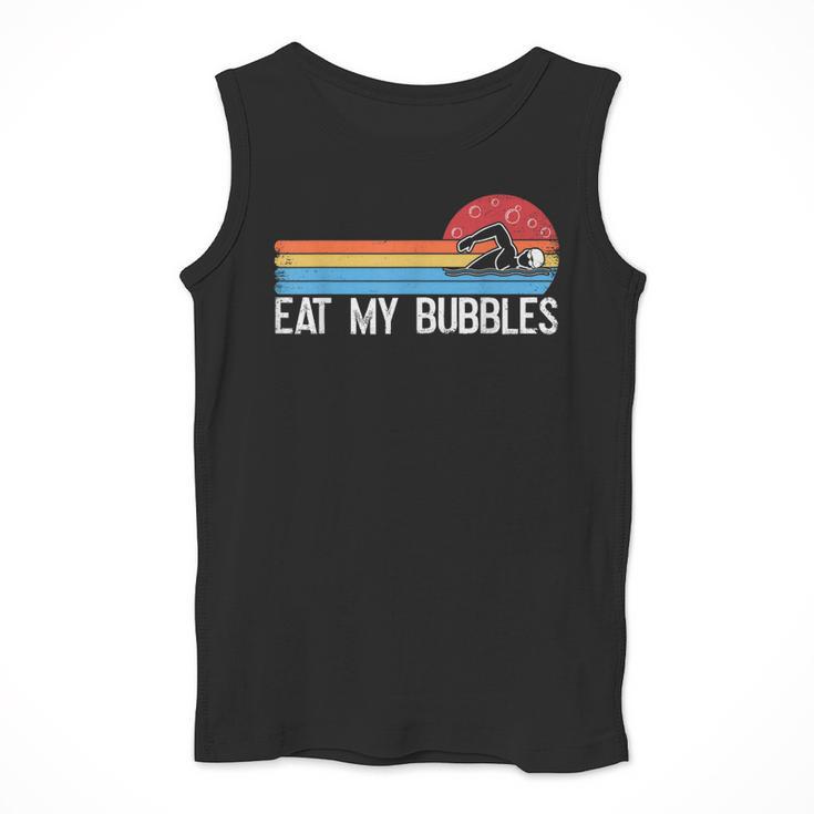 Swimming Swimmer Eat My Bubbles Swim Retro Men Tank Top Swimming Swimmer Eat My Bubbles Swim Retro Men Tank Top