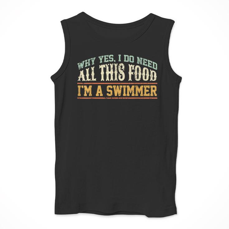 Swimming Swimmer Eating Swim Men Tank Top