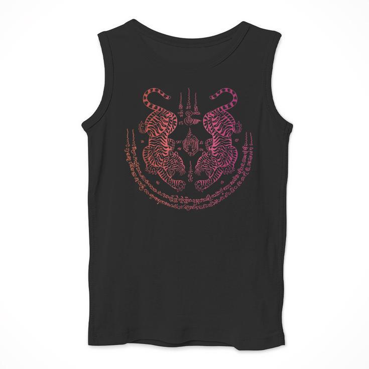 Thai Tattoo Twin Tiger Sak Yant Muay Thai Thailand Graphic Men Tank Top Thai Tattoo Twin Tiger Sak Yant Muay Thai Thailand Graphic Men Tank Top