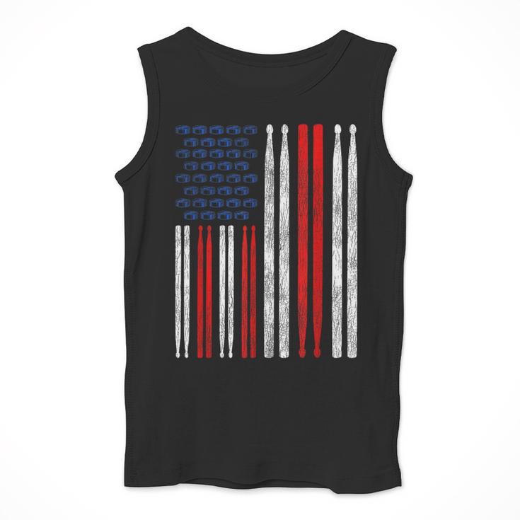USA Flag Drumsticks Drum Kit Men Tank Top USA Flag Drumsticks Drum Kit Men Tank Top