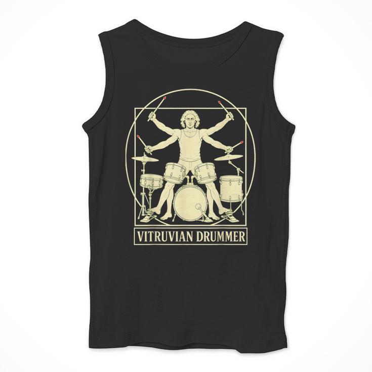 Vitruvian Drummer Drum Kit Music Lover Musician Men Men Tank Top Vitruvian Drummer Drum Kit Music Lover Musician Men Men Tank Top