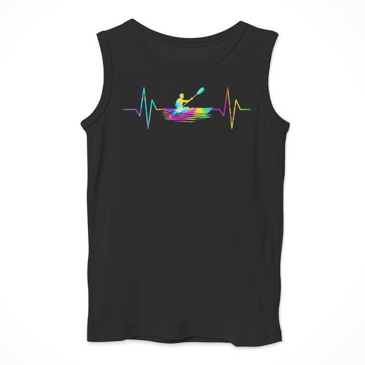 Women's Kayaking Heartbeat Tie Dye Canoe Boating Kayaks Men Tank Top