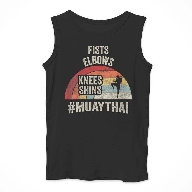 Women's Retro Muay Thai Martial Arts Fighter Graphic Men Tank Top