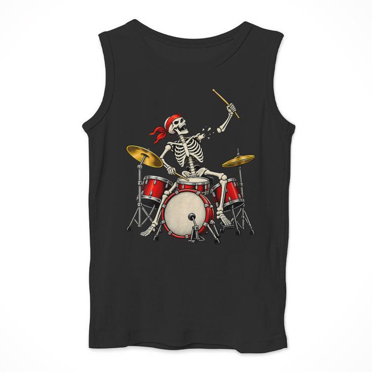 Women's Skeleton Drummer Skull Drum Kit Halloween Men Tank Top Women's Skeleton Drummer Skull Drum Kit Halloween Men Tank Top