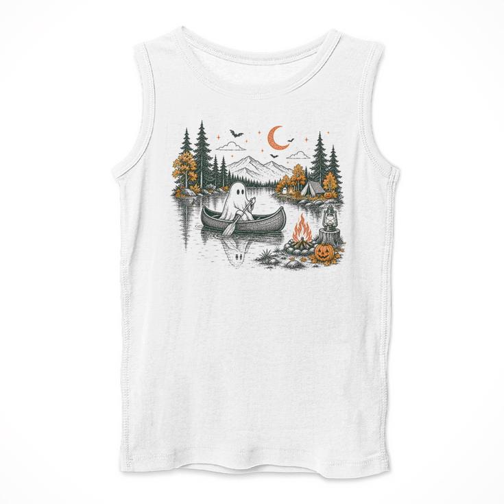 Canoe Ghost Camping Ghost Lake Halloween Spooky Fall Camping Men Tank Top Canoe Ghost Camping Ghost Lake Halloween Spooky Fall Camping Men Tank Top