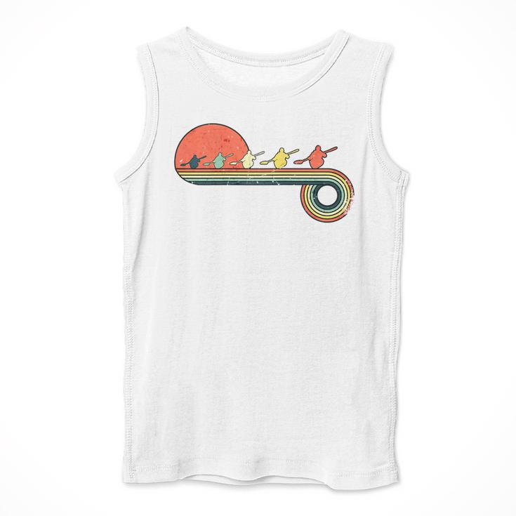 Canoe Retro Vintage Sunset Rainbow Raglan Baseball Tee Men Tank Top