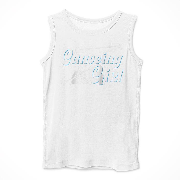 Canoeing Girl Raglan Baseball Tee Men Tank Top