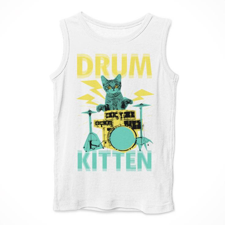 Cute Drummer Cat Drum Kitten Men Tank Top Cute Drummer Cat Drum Kitten Men Tank Top