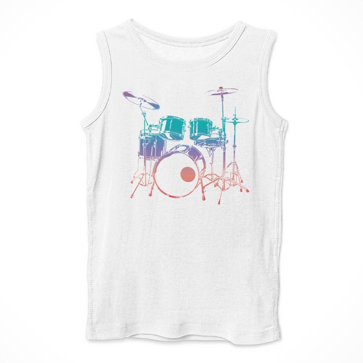 Drum Kit Drummer Graphic Sweatshirt Men Tank Top