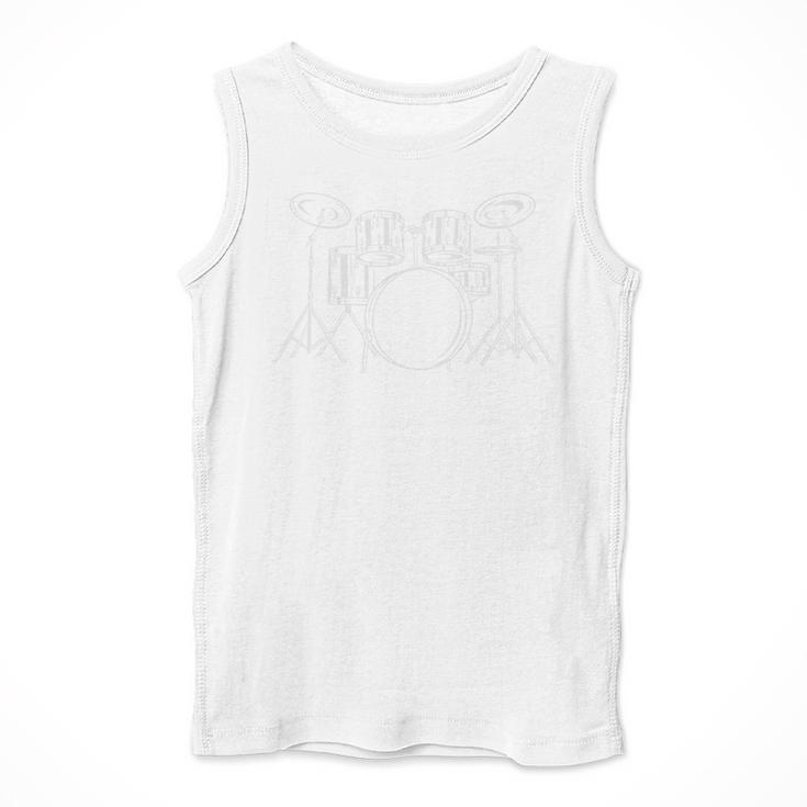 Drum Kit Minimalist Art For Drummer Pullover Men Tank Top Drum Kit Minimalist Art For Drummer Pullover Men Tank Top